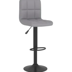 Stoelen*vidaXL Barkruk stof Lichtgrijs