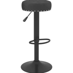 Stoelen*vidaXL Barkrukken 2 st fluweel Zwart