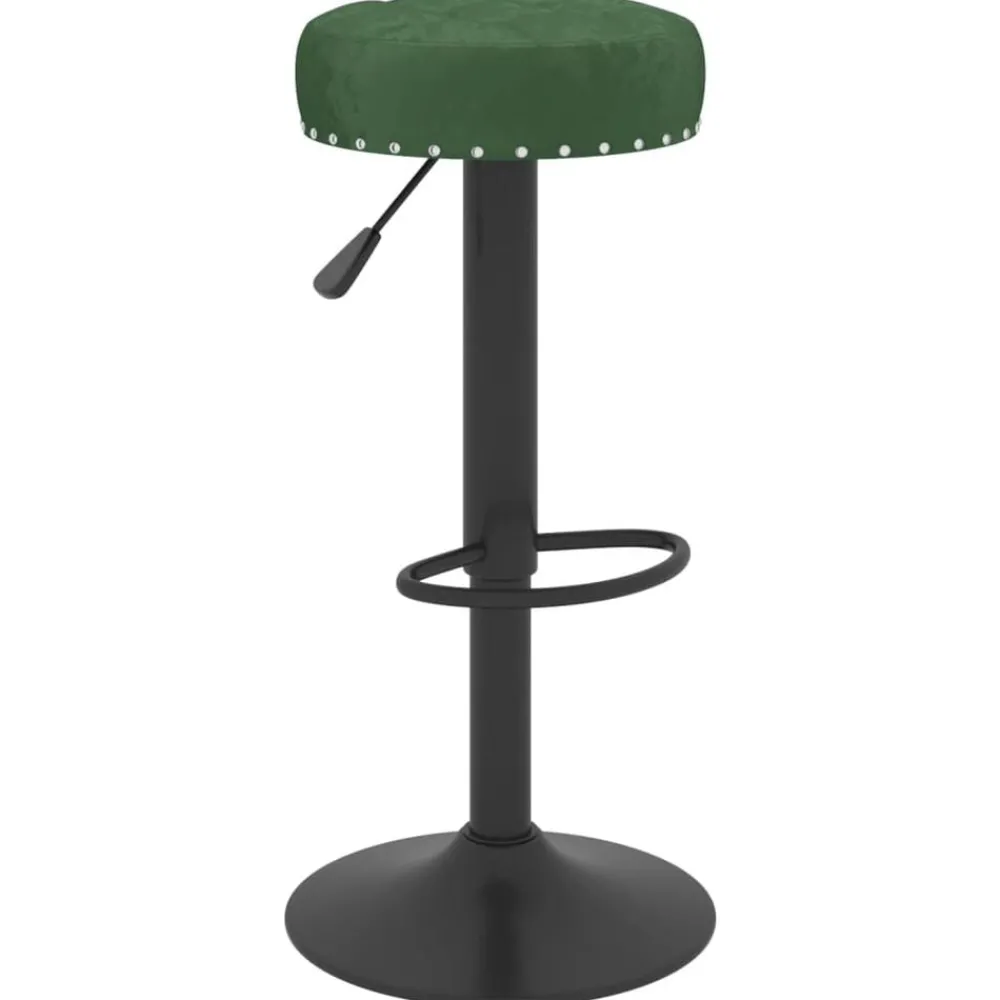 Stoelen*vidaXL Barkrukken 2 st fluweel Donkergroen