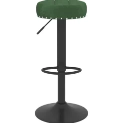 Stoelen*vidaXL Barkrukken 2 st fluweel Donkergroen