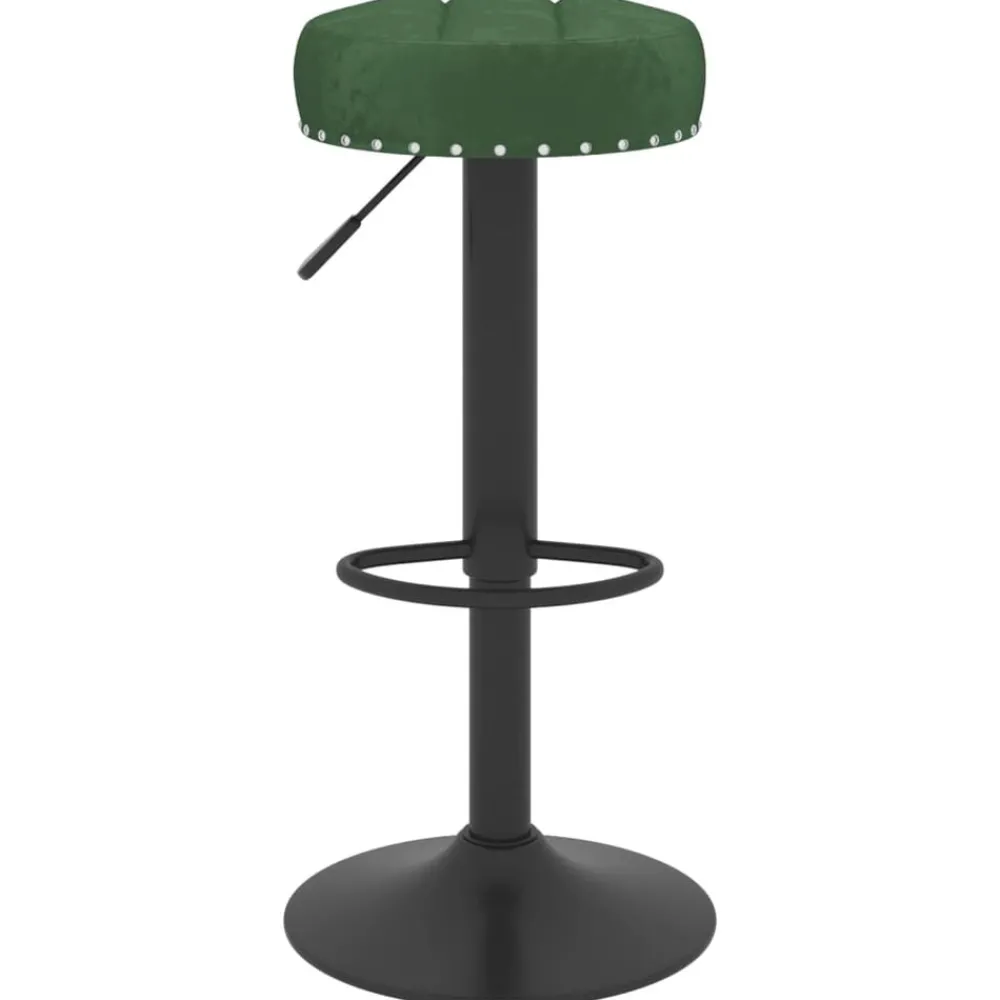 Stoelen*vidaXL Barkrukken 2 st fluweel Donkergroen
