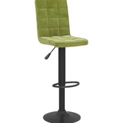 Stoelen*vidaXL Barkrukken 2 st fluweel Lichtgroen