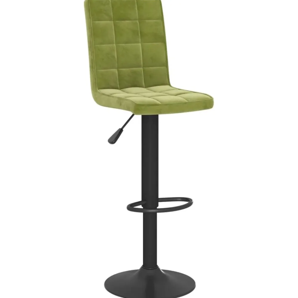 Stoelen*vidaXL Barkrukken 2 st fluweel Lichtgroen