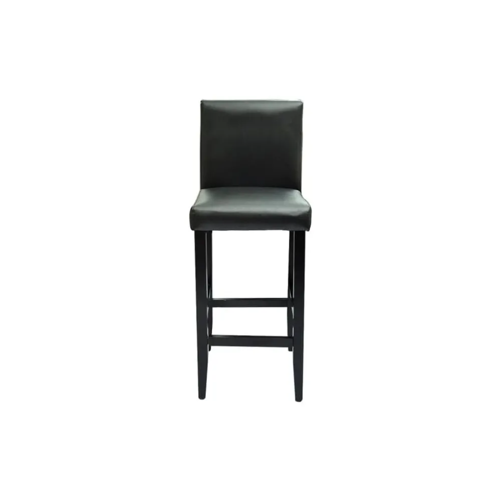 Stoelen*vidaXL Barkrukken 4 st kunstleer Zwart