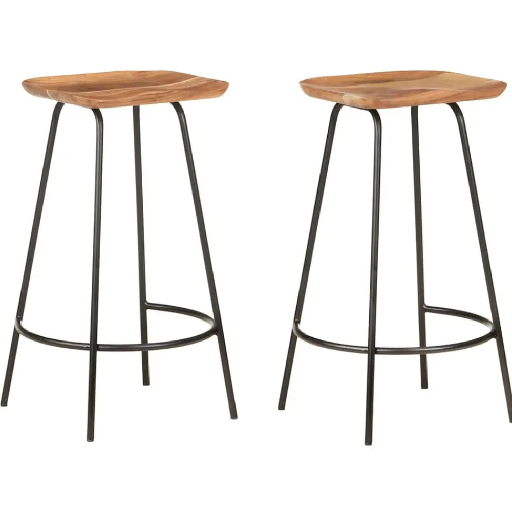 Stoelen*vidaXL Barkrukken 2 st massief acaciahout