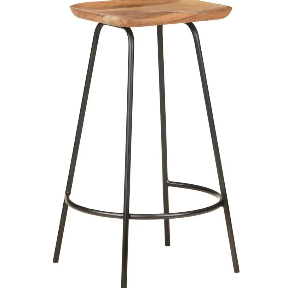 Stoelen*vidaXL Barkrukken 2 st massief acaciahout