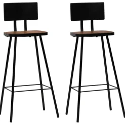 Stoelen*vidaXL Barkrukken 2 st massief gerecycled hout