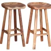 Stoelen*vidaXL Barkrukken 2 st massief acaciahout