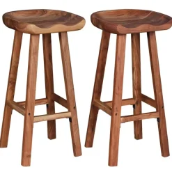 Stoelen*vidaXL Barkrukken 2 st massief acaciahout