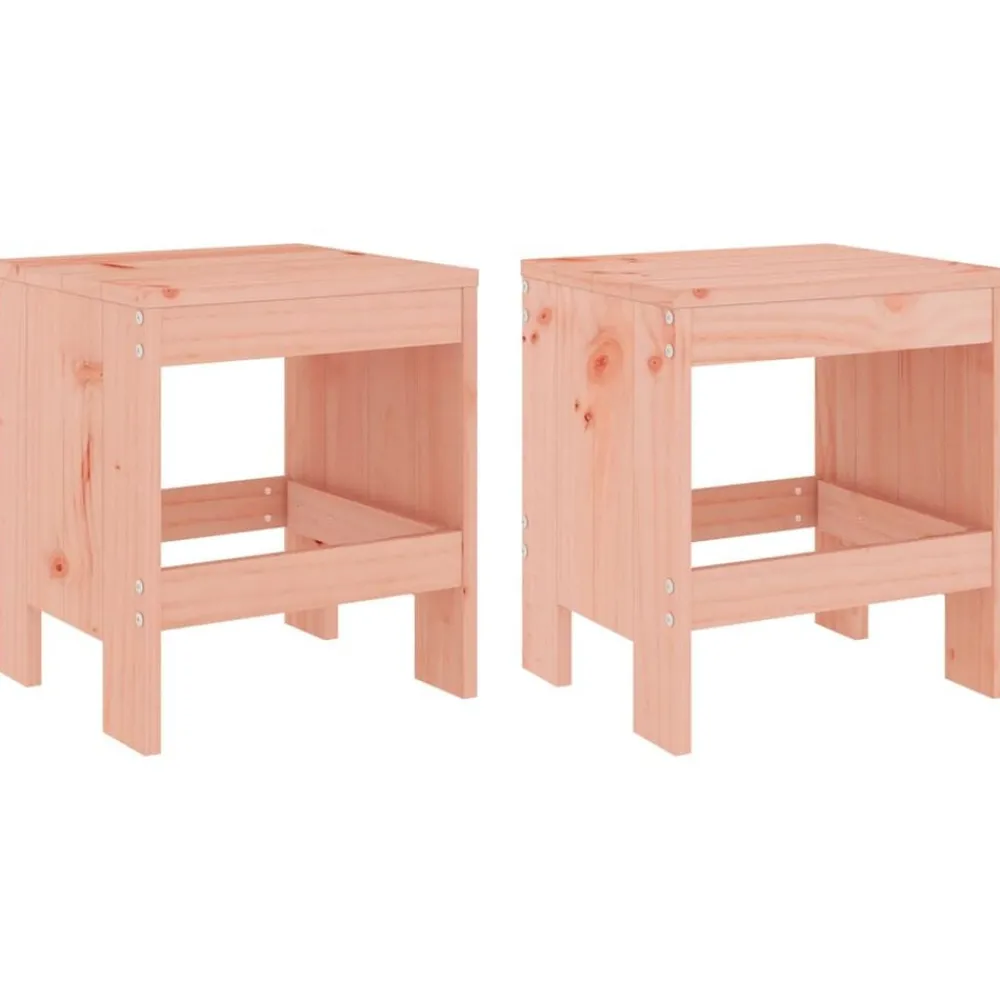 Barkrukken 2 st 40x36x45 cm massief douglashout>vidaXL Online