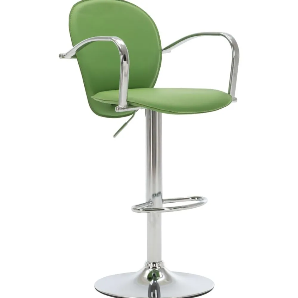Stoelen*vidaXL Barkrukken met armleuning 2 st kunstleer Groen