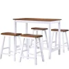 Meubelsets*vidaXL Bartafel- en krukkenset massief hout 5-delig