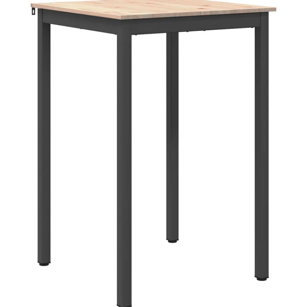 Tafels*vidaXL Bartafel 70 x 70 x 105 cm Massief grenenhout Naturel