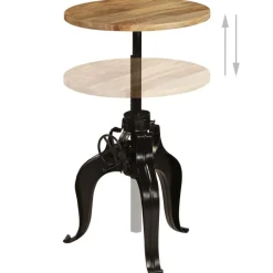 Tafels*vidaXL Bartafel 60x(76-110) cm massief mangohout