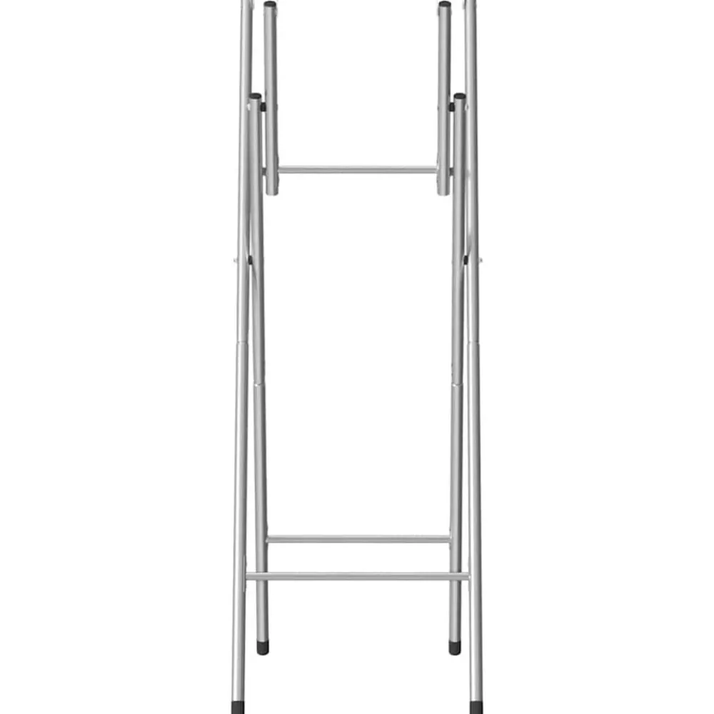 Tafelaccessoires*vidaXL Bartafelpoten inklapbaar 45x53x108 cm staal zilverkleurig