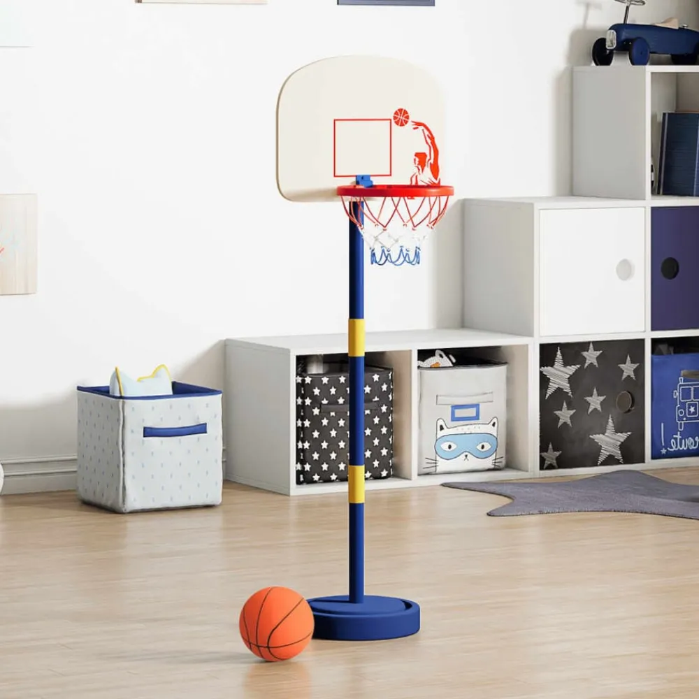 Speelgoed*vidaXL Basketbalstandaard met bal en pomp hoogte verstelbaar 90/121 cm