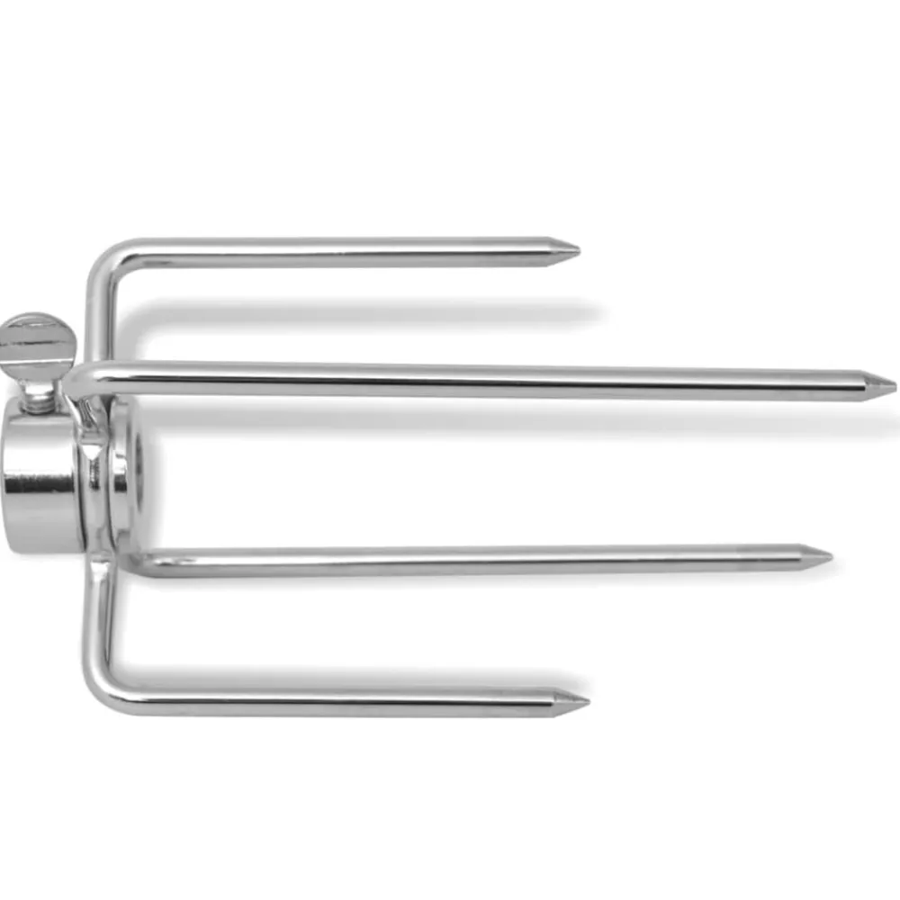 BBQ Draaispit vorken 2 stuks staal>vidaXL Discount