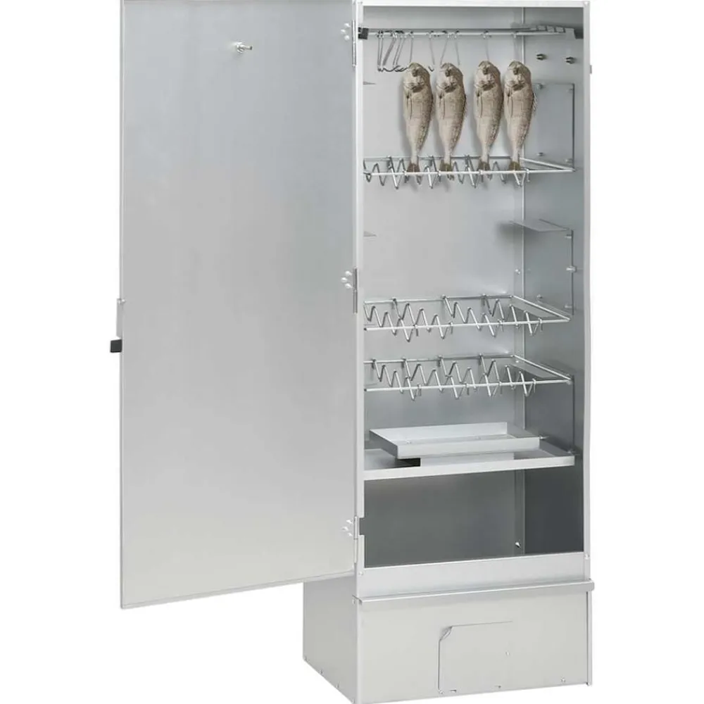 Keuken & Eetkamer*vidaXL BBQ-rookoven met koude rookgenerator gegalvaniseerd staal