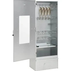 Keuken & Eetkamer*vidaXL BBQ-rookoven met koude rookgenerator gegalvaniseerd staal