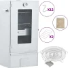 Keuken & Eetkamer*vidaXL BBQ-rookoven met koude rookgenerator gegalvaniseerd staal
