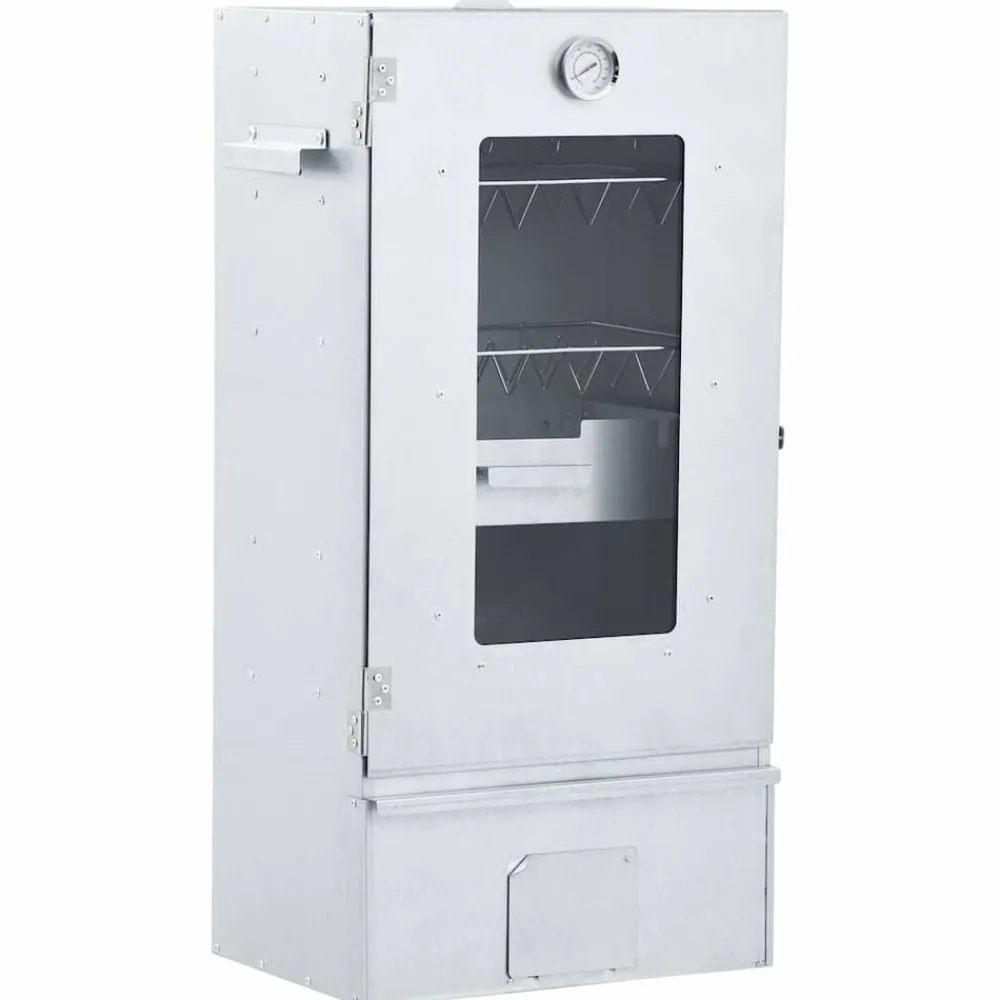 Keuken & Eetkamer*vidaXL BBQ-rookoven met koude rookgenerator gegalvaniseerd staal