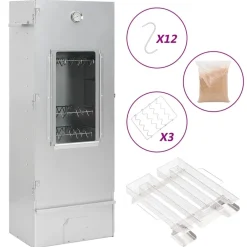 BBQ-rookoven met koude rookgenerator gegalvaniseerd staal>vidaXL Online