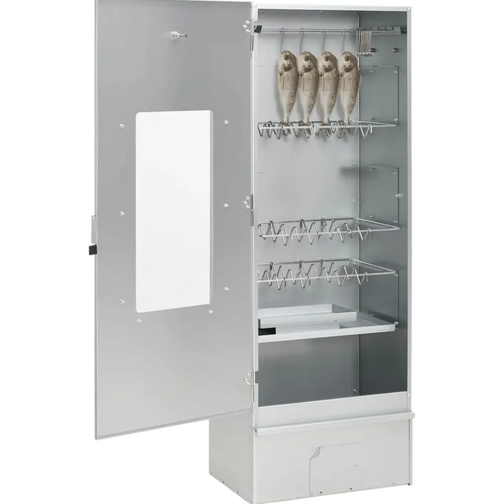 BBQ-rookoven met koude rookgenerator gegalvaniseerd staal>vidaXL Online