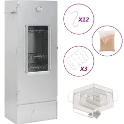 BBQ-rookoven met koude rookgenerator gegalvaniseerd staal>vidaXL New