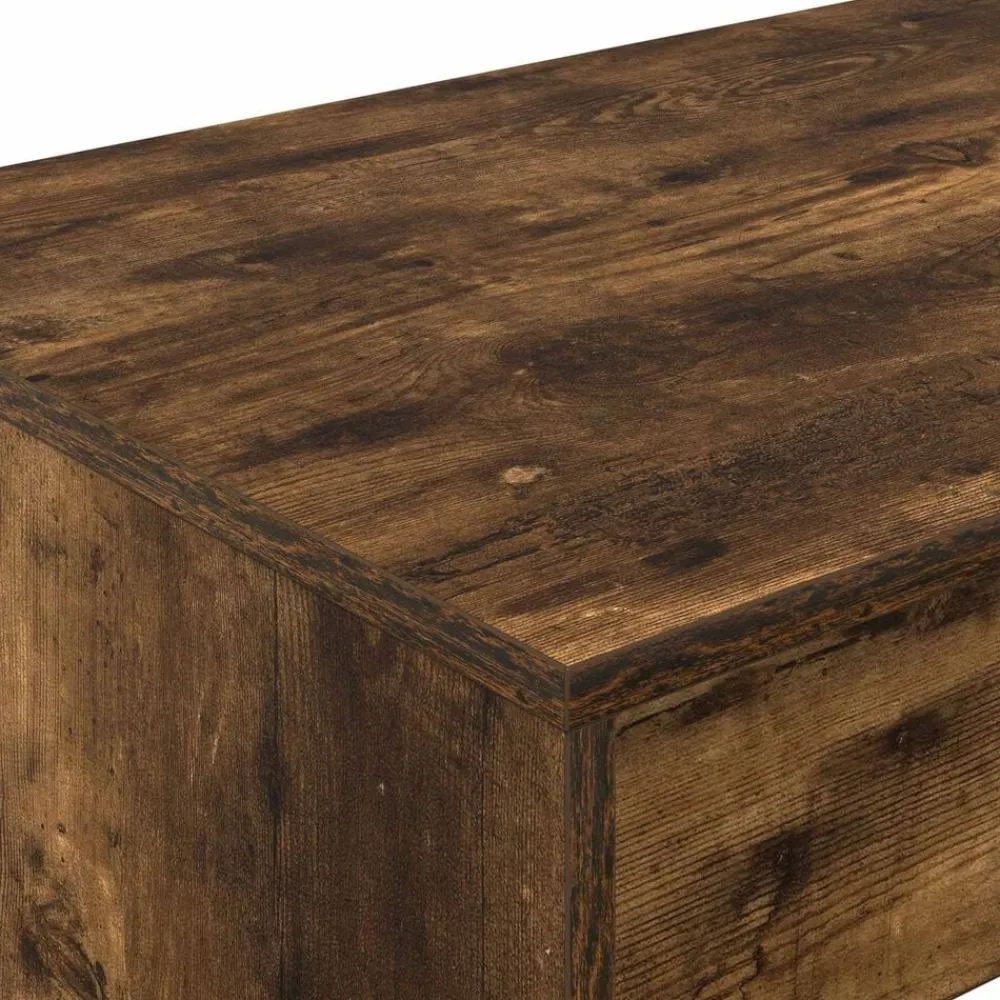 Kantoormeubelen*vidaXL Bed Bureau 100 x 45 x 75 cm Bewerkt hout Gerookt eiken