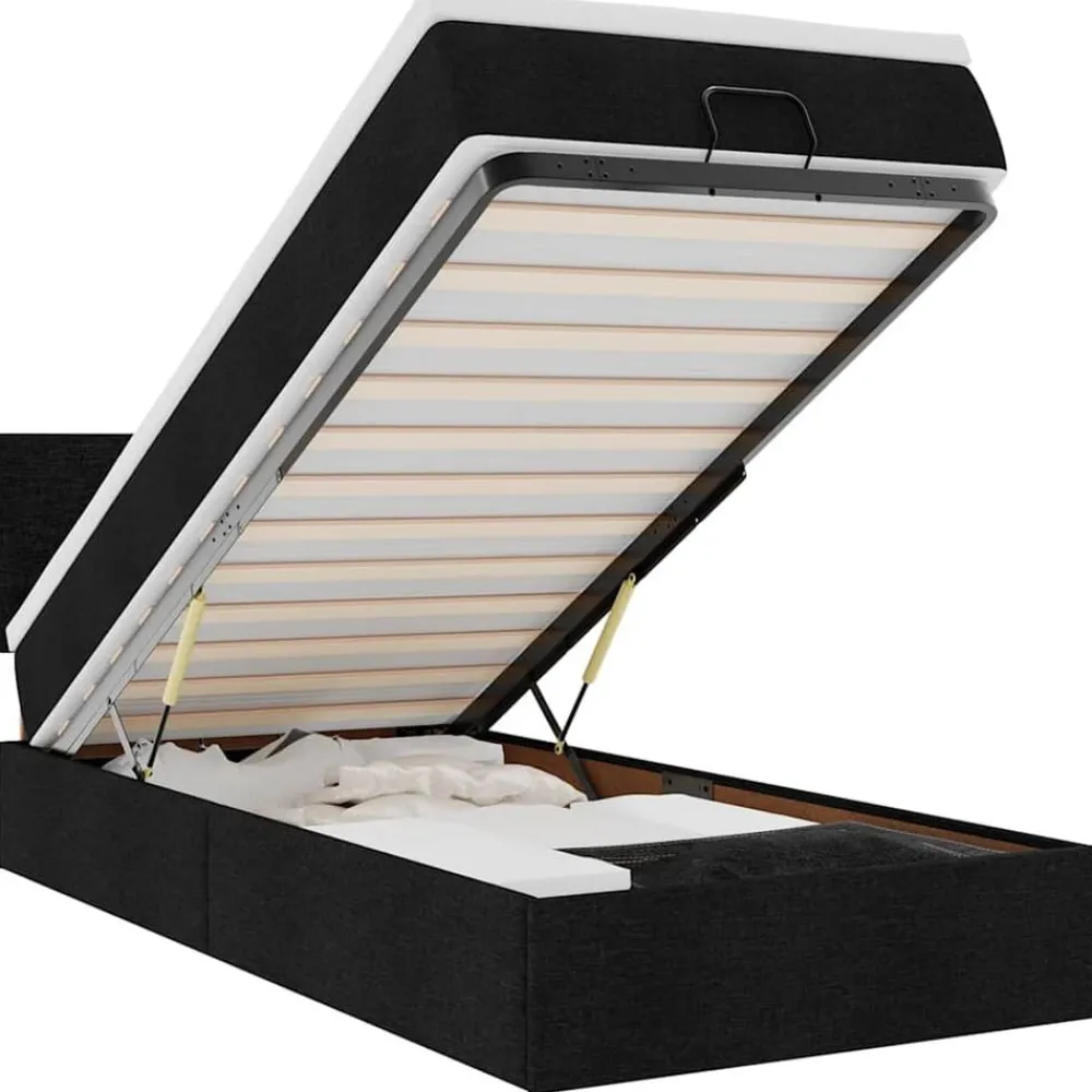 Bed poef met matras en LED's 80x200 cm stof>vidaXL Outlet