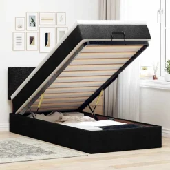 Bed poef met matras en LED's 80x200 cm stof>vidaXL Outlet