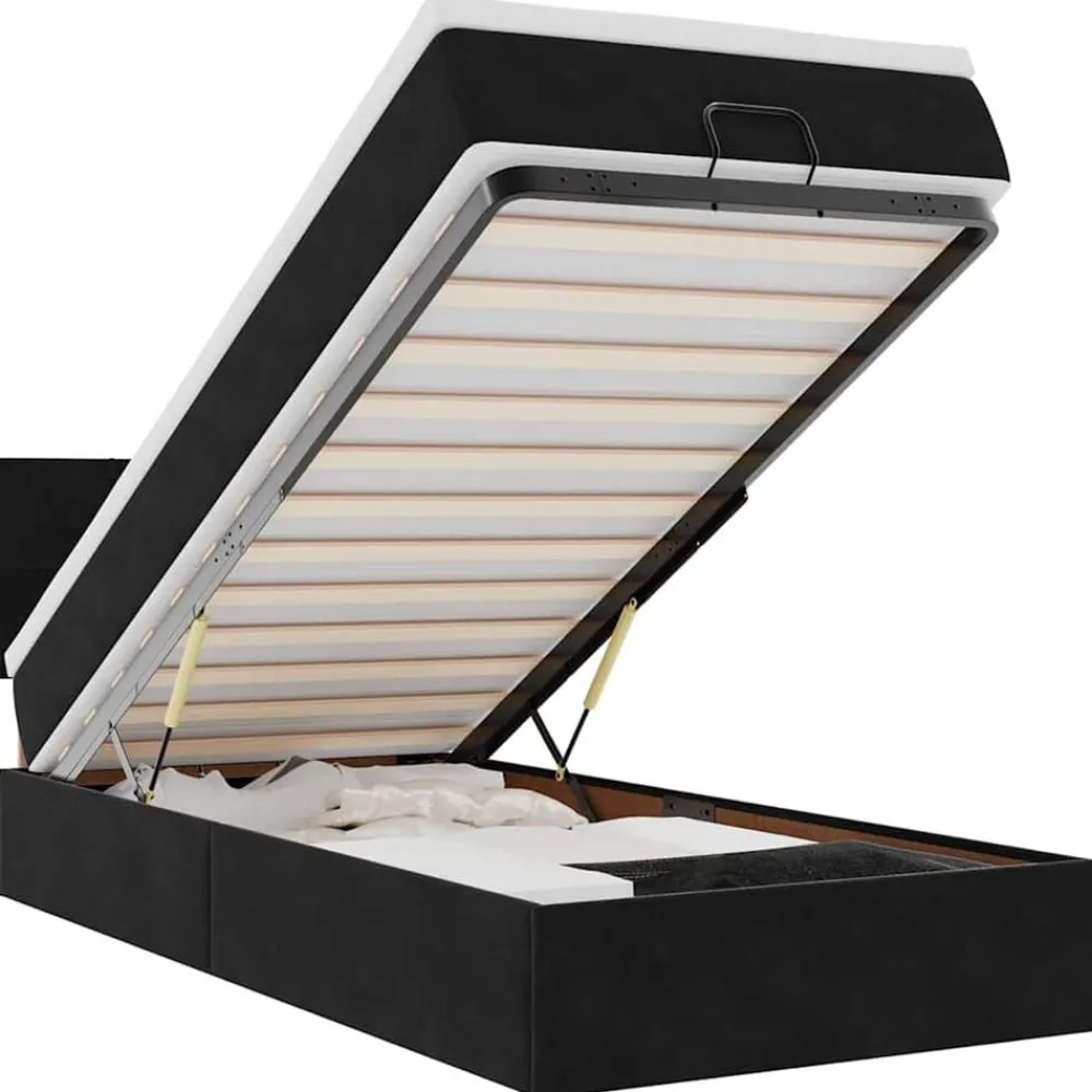 Bed poef met matras en LED's 80x200 cm fluweel>vidaXL Online