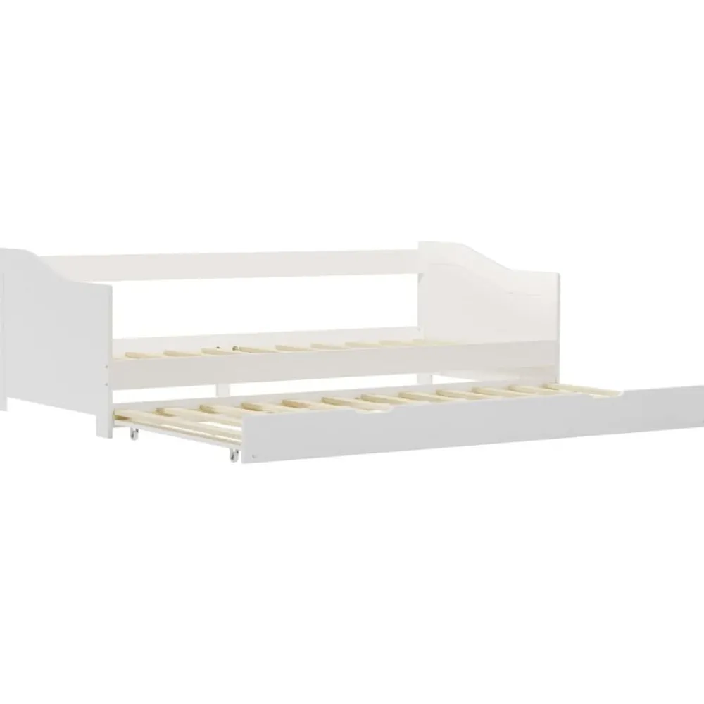 Bedbank uittrekbaar grenenhout 90x200 cm>vidaXL Hot