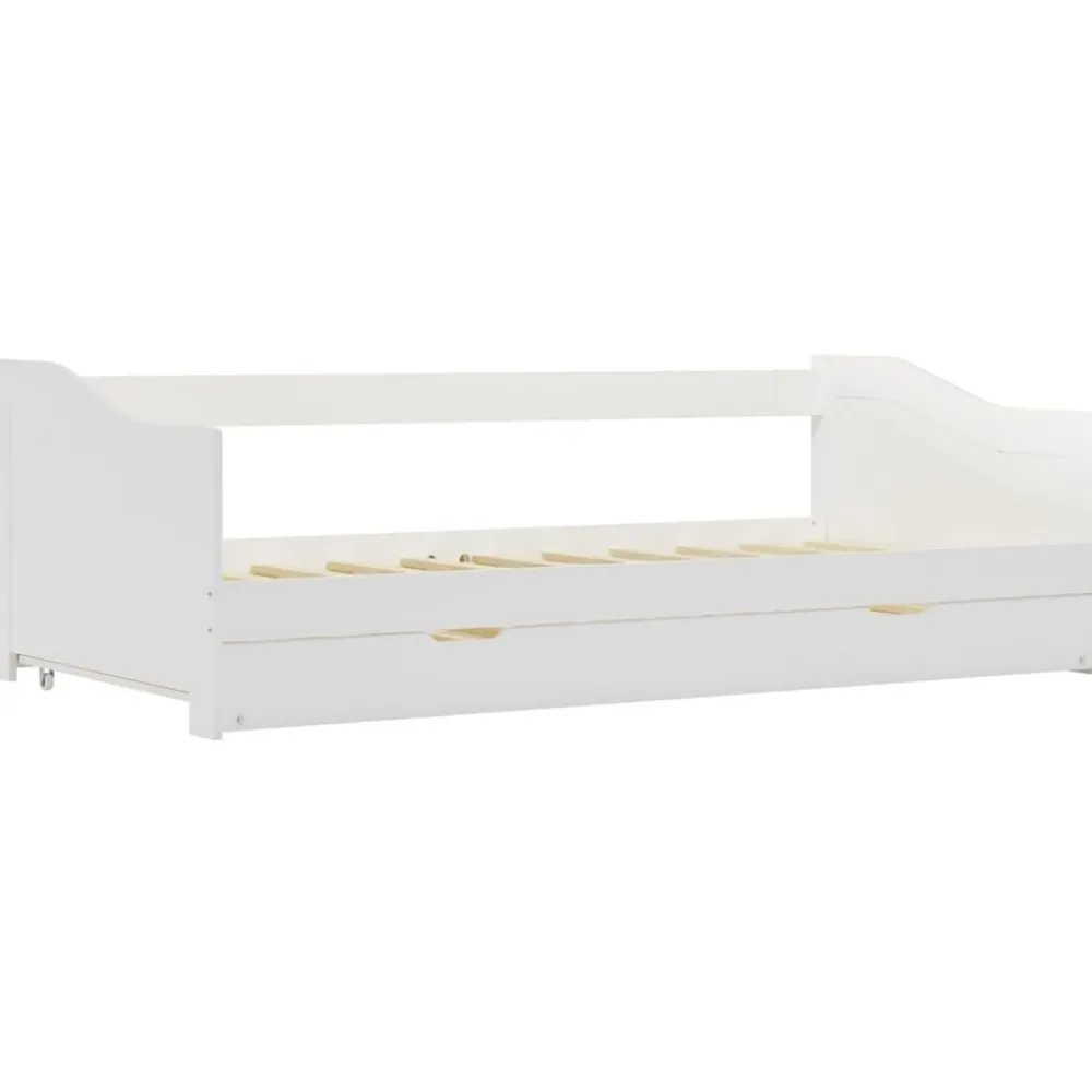 Bedbank uittrekbaar grenenhout 90x200 cm>vidaXL Hot
