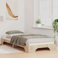 Bedframe Bruin 80 x 210 cm Massief grenenhout><noscript><img width=