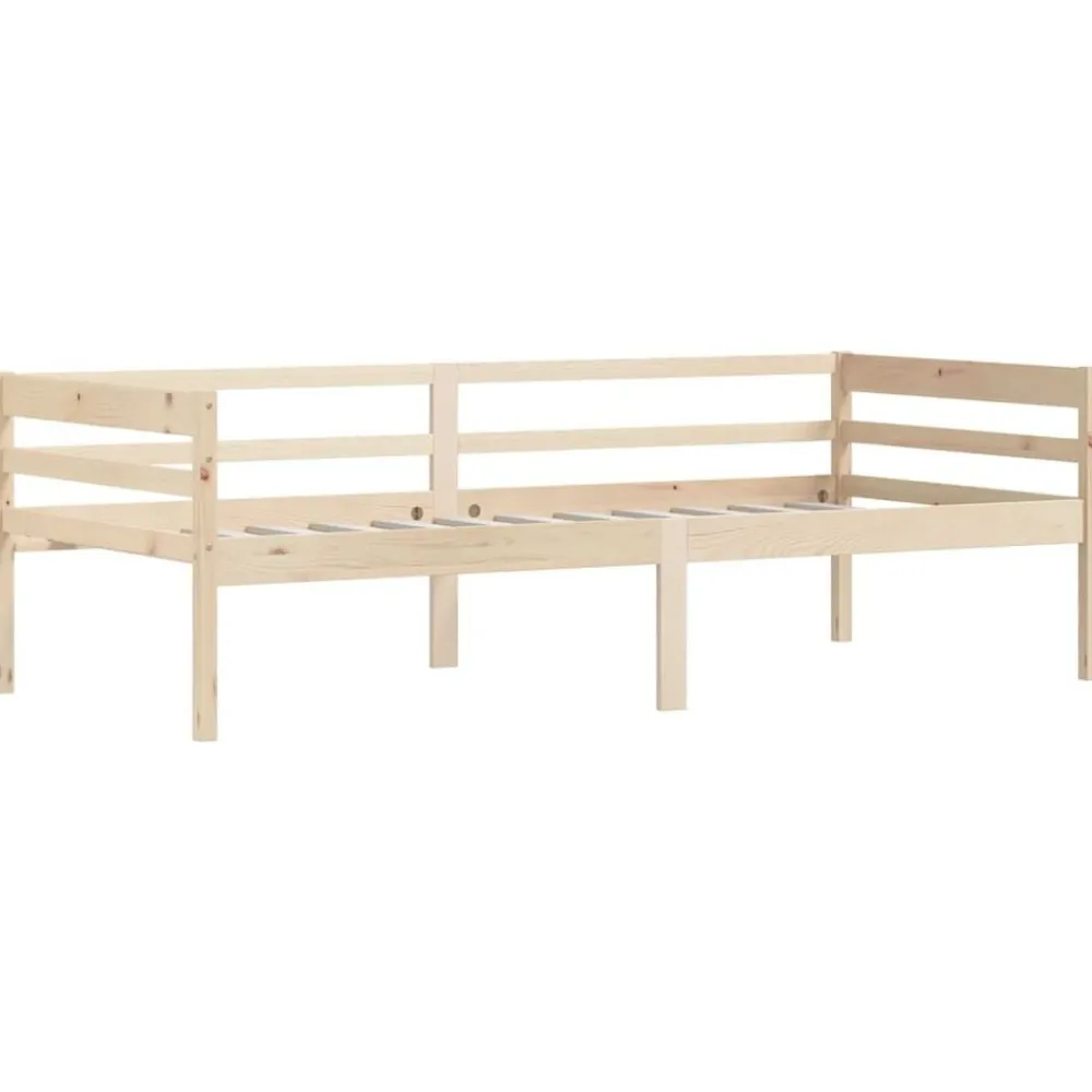 Bedframe massief grenenhout 90x200 cm>vidaXL New