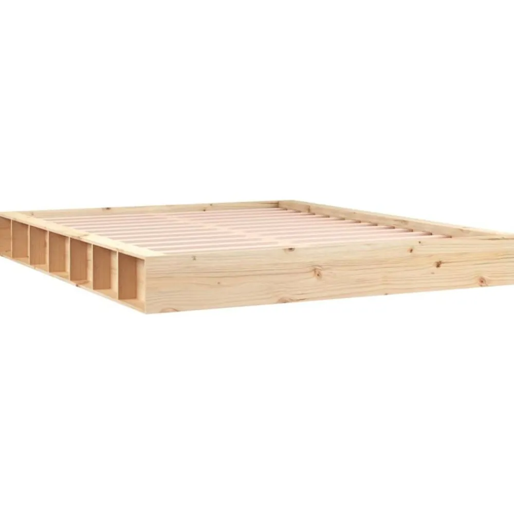 Bedframe massief hout 200x200 cm>vidaXL Discount