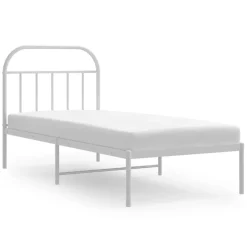 Bedframe met hoofdbord metaal 90x200 cm>vidaXL