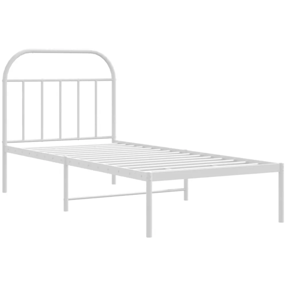 Bedframe met hoofdbord metaal 90x200 cm>vidaXL