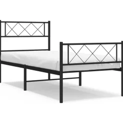 Bedframe met hoofd- en voeteneinde metaal 75x190 cm>vidaXL Outlet