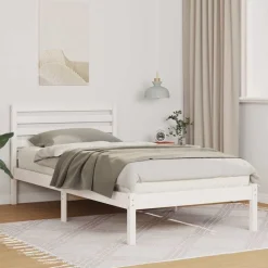 Bedframe met hoofdeinde 80 x 200 cm Massief grenenhout>vidaXL New