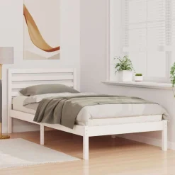 Bedframe met hoofdeinde 80 x 200 cm Massief grenenhout><noscript><img width=
