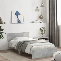 Bedframe met hoofdbord en LED-verlichting 100x200 cm><noscript><img width=
