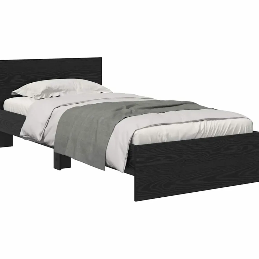 Bedframe met hoofdeinde 100 x 200 cm Bewerkt hout>vidaXL Sale