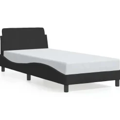 Bedden & Accessoires*vidaXL Bedframe met hoofdeinde "Dover" 80x200 cm fluweel Zwart