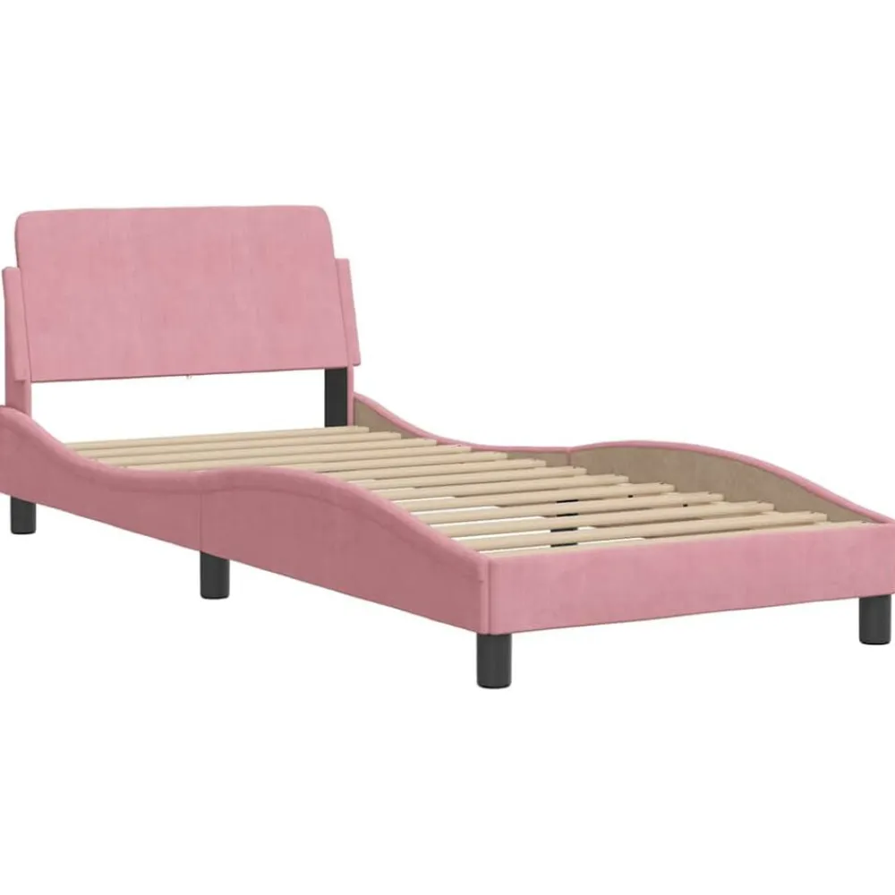 Bedframe met hoofdeinde "Dover" 80x200 cm fluweel>vidaXL New