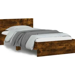 Bedframe met hoofdeinde bewerkt hout 100x200 cm>vidaXL Best
