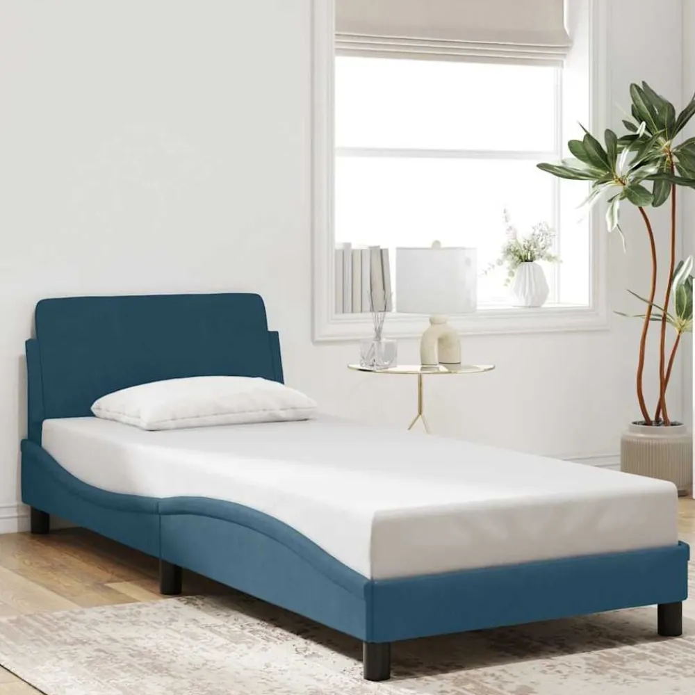 Bedframe met hoofdeinde "Dover" fluweel 80x200 cm>vidaXL Outlet