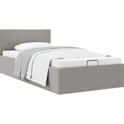 Bedframe met hydraulische opslag stof 90x200 cm>vidaXL