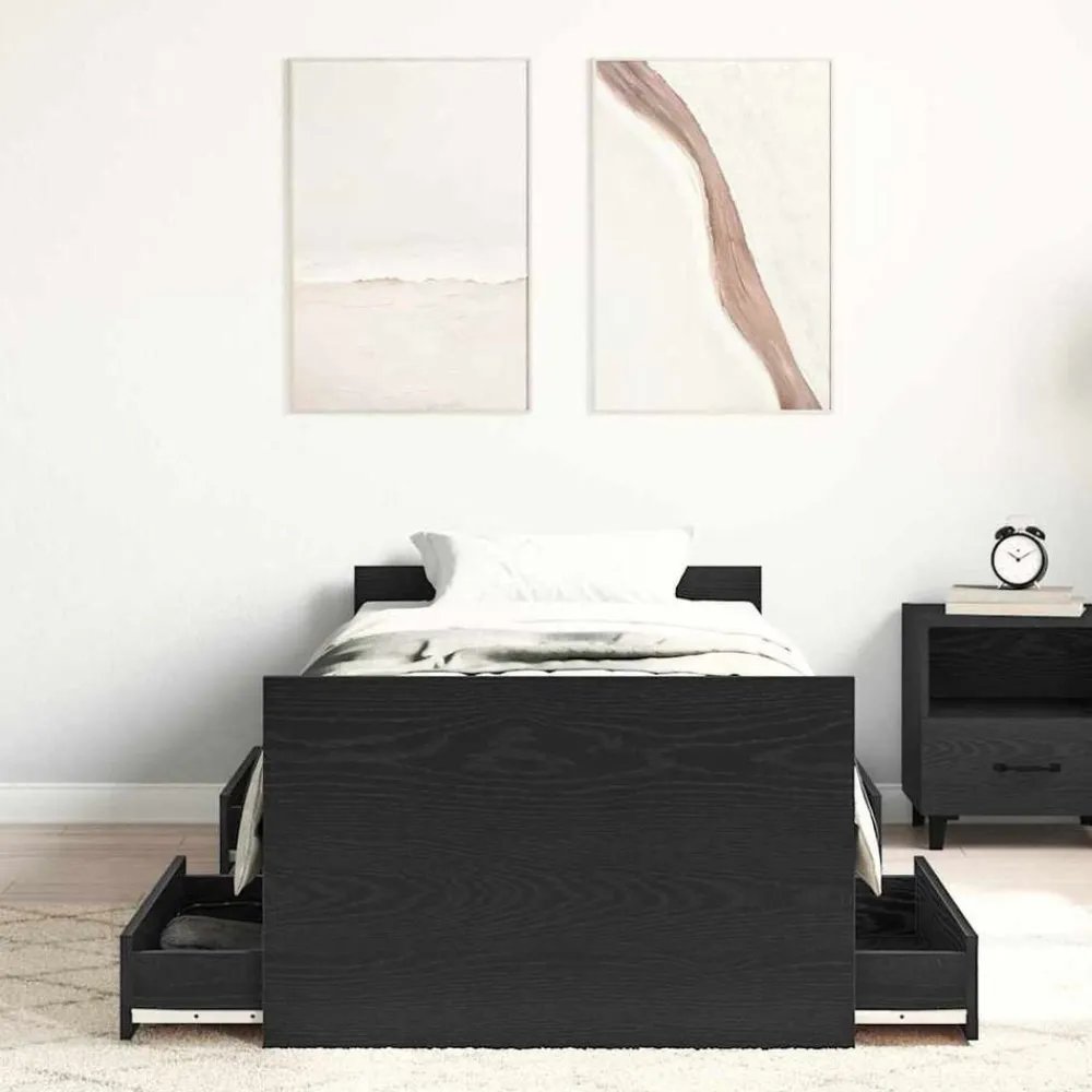 Bedframe met lade 193 x 78 x 50 cm Bewerkt hout>vidaXL New